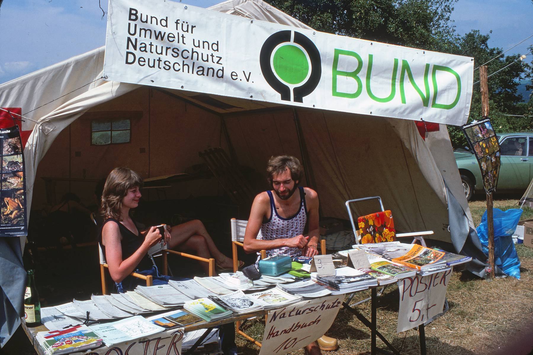 Elisabeth und Werner am BUND-Stand, Lott 1981